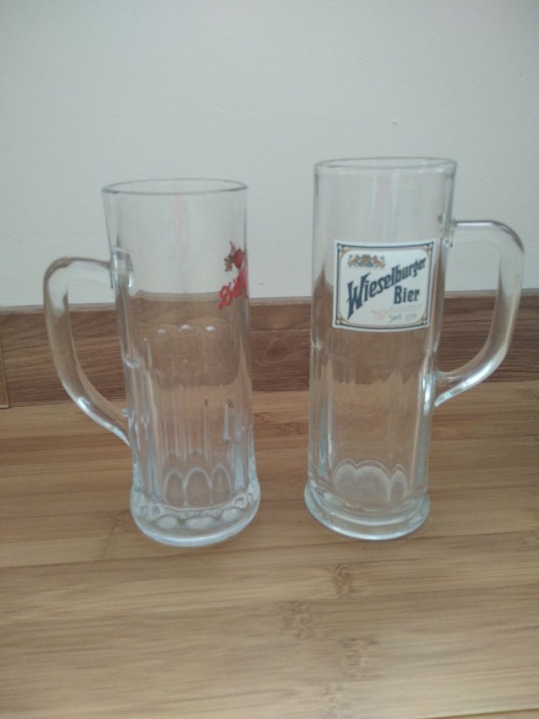 2 kufle do piwa Schwechater, Wieselberger Bier