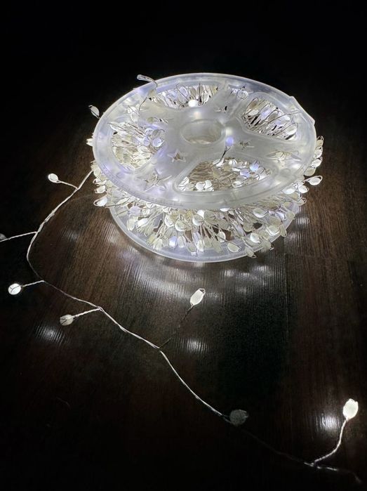 Мішура(хвойна лапа) 20м,30м,срібний дріт,usb, крупний діод. НОВИНКА