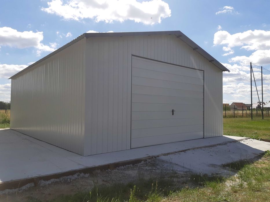 SOLIDNY GARAŻ BLASZANY 6x5 | Dwuspadowy | Blaszak Ogrodowy -  ROMSTAL*