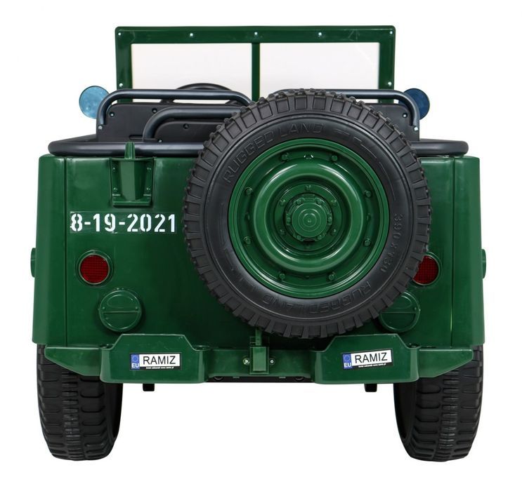 Autko Wojskowe Retro dla 3 dzieci Strong Zielony