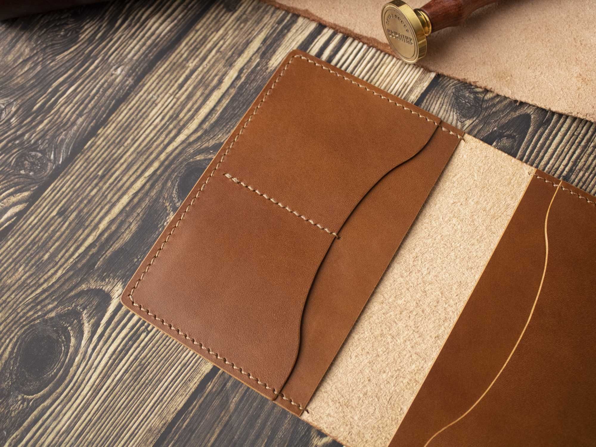 Skórzane portfel, etui na dokumenty, Italian full grain leather