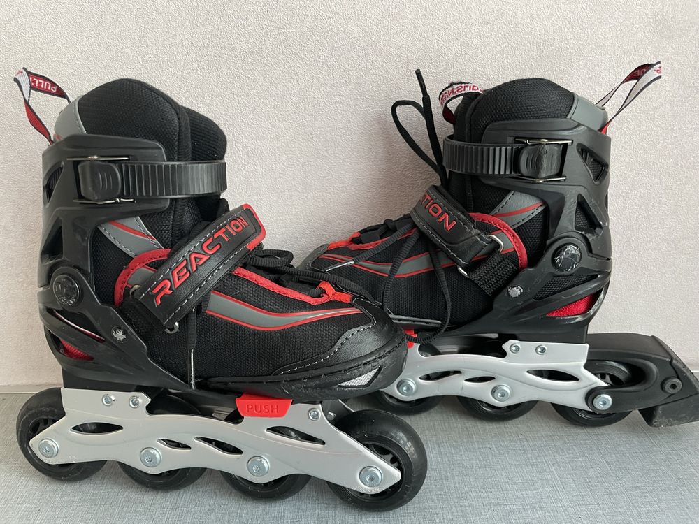 Роликовые коньки детские REACTION Rainbow ERS002MX (размер 26-31)