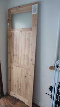 Drzwi łazienkowe drewniane wewnętrzne 70L