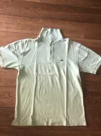 LACOSTE - miętowa koszulka z krótkim rękawem - rozmiar 40