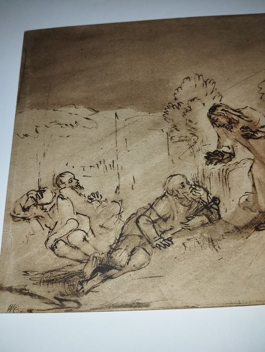 Jezus uzdrawiający chorych Rembrandt faksymila Reichsdruckerei Berlin
