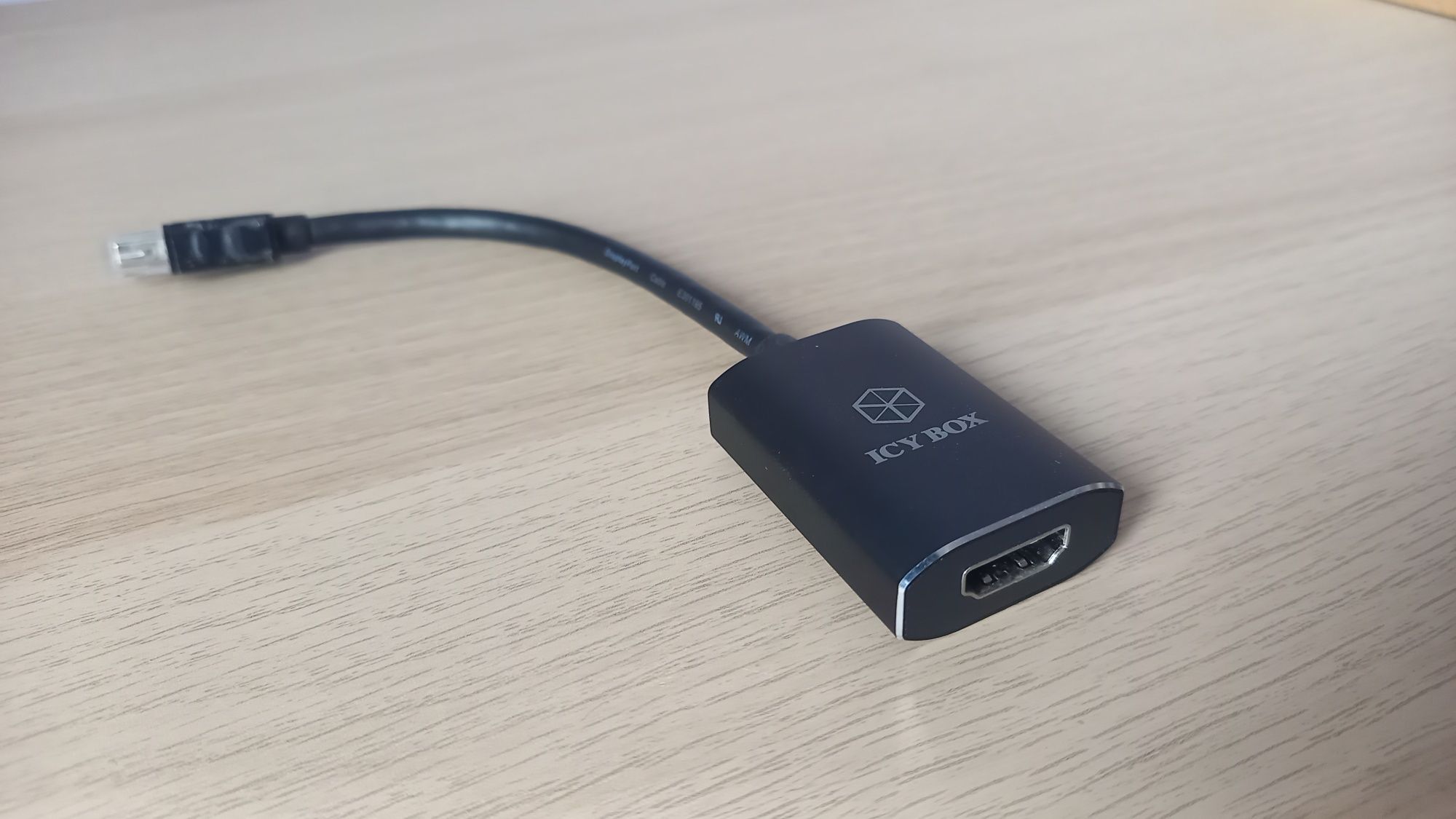 Adapter miniDP do HDMI 4k 60Hz Raidsonic IcyBox do Surface Macbook Mac