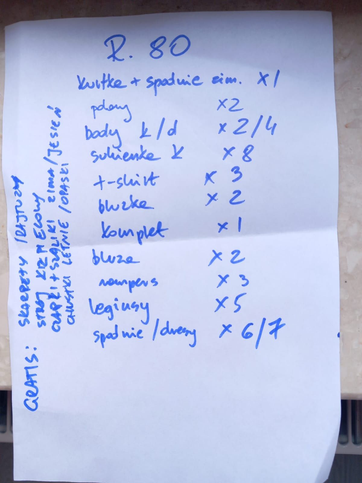 WYPRZEDAŻ Zestaw ubrań niemowlęcych dziewczynka rozmiar 80. Pakiet