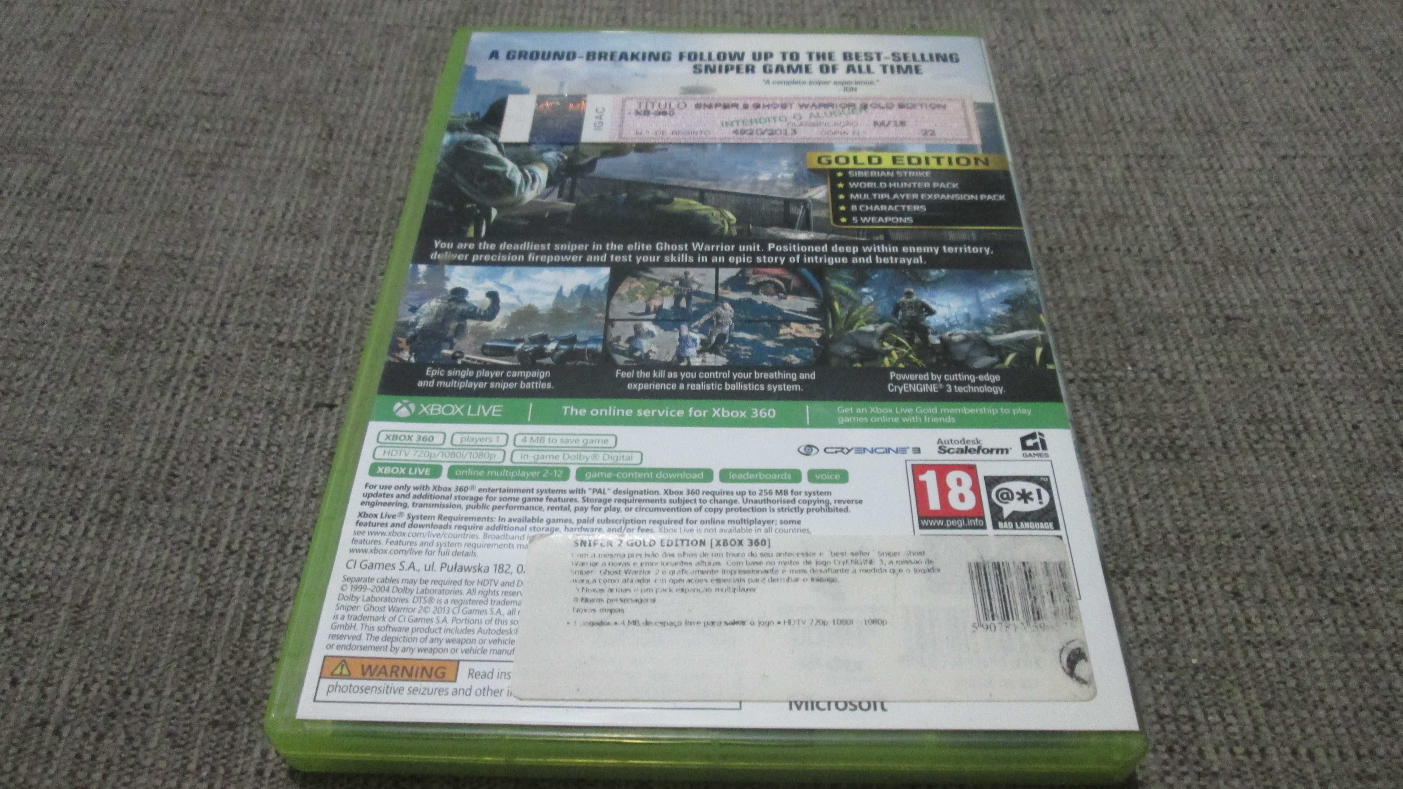 Sniper Ghost Warrior 2 X-BOX 360