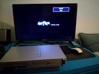 Playsation 2 FAT Prateada (com chip Matrix)