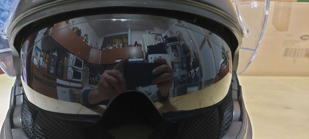 мотошлем - трансформер со стеклом и очками LS2