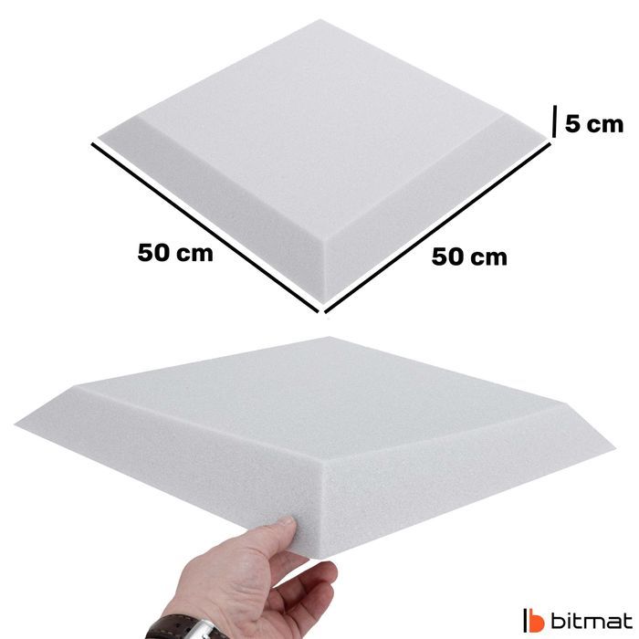 Zestaw paneli akustycznych Bitmat na ścianę 16szt jasnoszare komplet