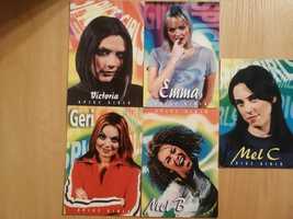Spice Girls, pocztówki, zespół lata 90, karykatura, zestaw