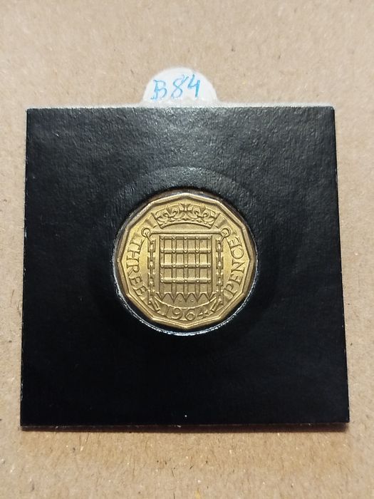 Moneta Wielka Brytania 3 pensy 1964