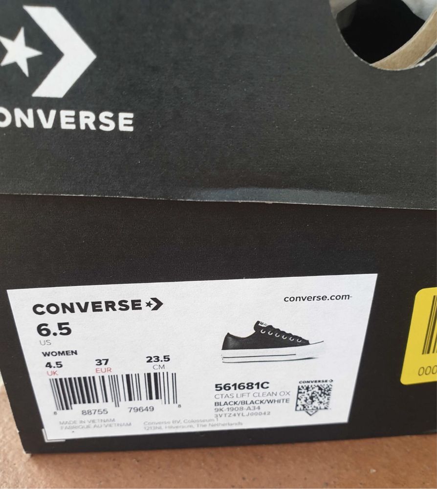 Trampki  Converse Chuck Taylor All Star  na platformie  rozmiar 37