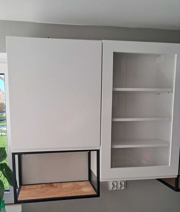 Szafki kuchenne górne - biało czarne