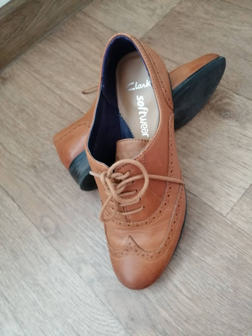 Оксфорды Clarks кожа