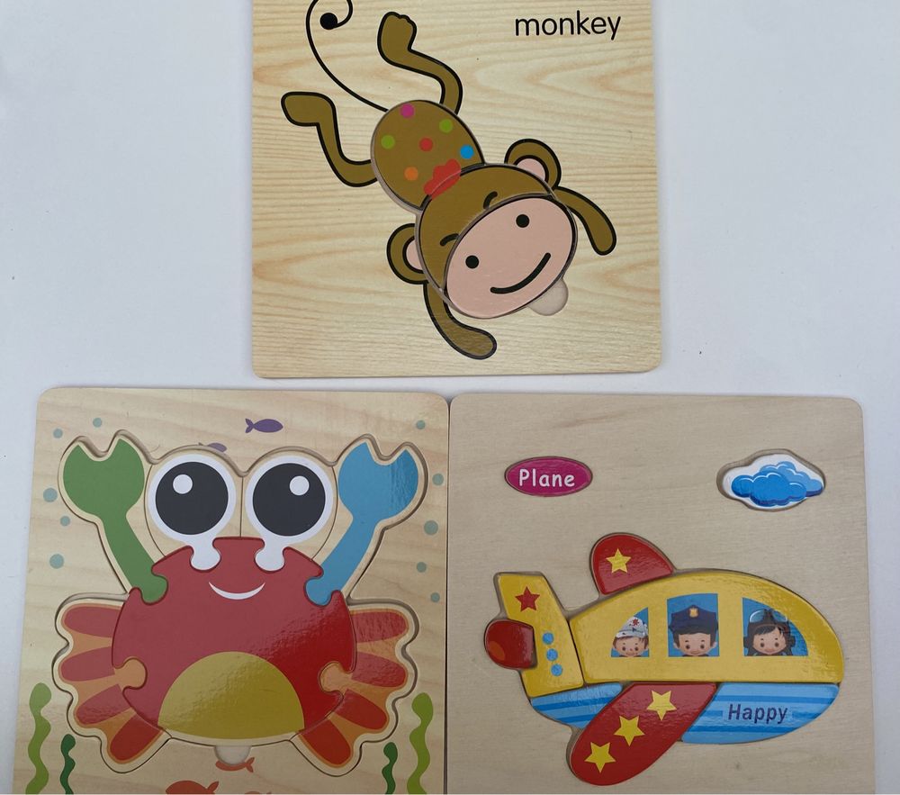 Puzzle de madeira brinquedo educativo Montessori