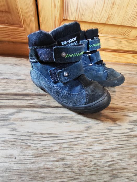 Botki buty kozaki 17cm wkładka 25 26 mrugała jesień zima na rzepy