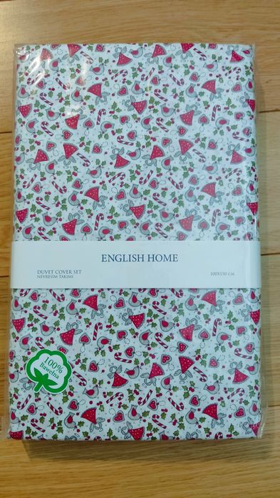 Pościel English home 100% bawełna 100x150cm motyw bożonarodzeniowy