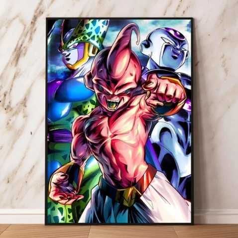 Плакат постер принт на холсте из аниме Драконий жемчуг Dragon Ball