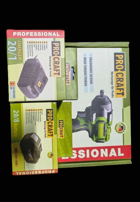 Гайковерт Procraft Pwa36 850Нм +перехідник під біту