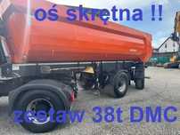 Schwarzmuller SM K-serie oś skrętna rynna Hardox 38t dmc zestaw naczepa wywrotka  pierwszy właściciel jedyna taka! Lepsze od 8x4
