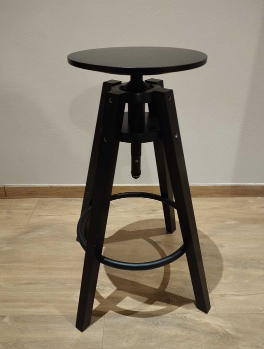 Hoker, stołek barowy czarny IKEA