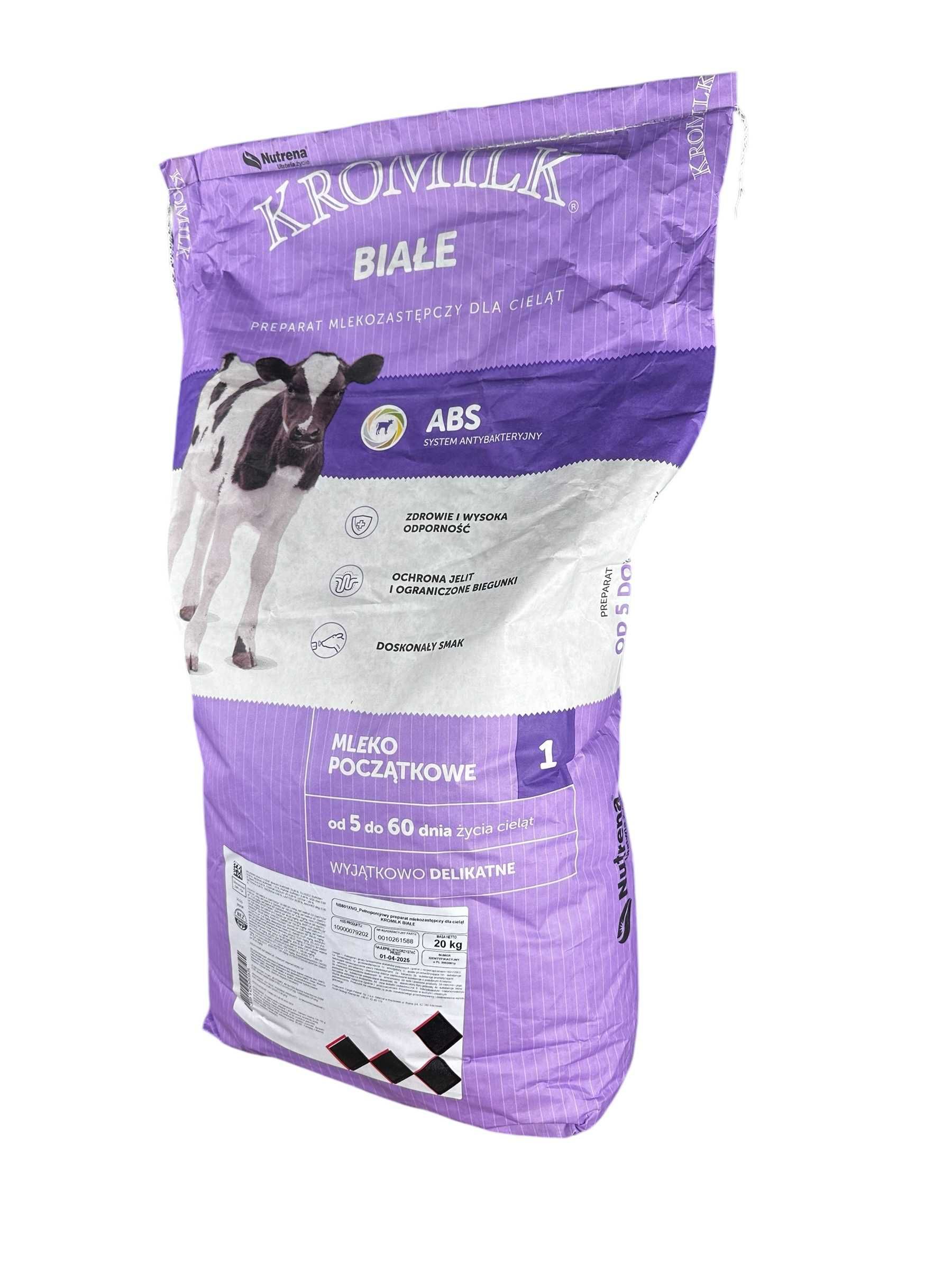 Kromilk mleko dla cieląt białe Nutrena 20kg