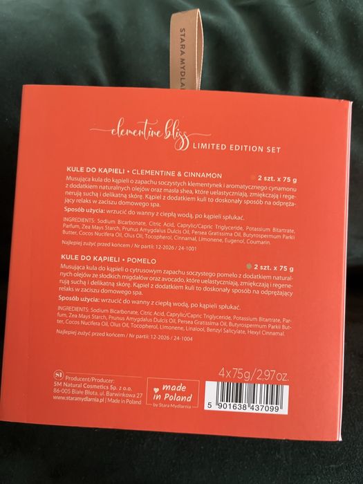 Zestaw kul do kąpiel stara mydlarnia clementine bliss limited edition