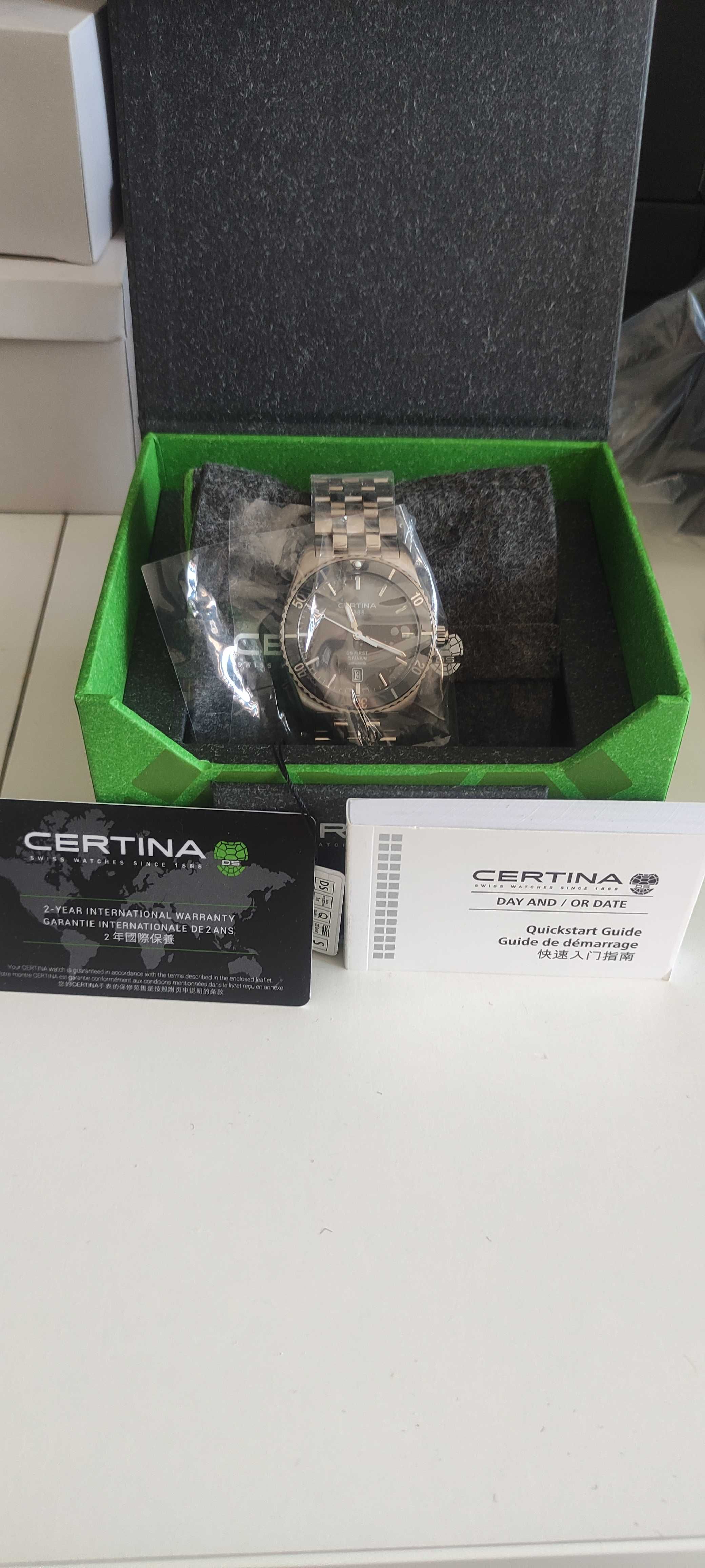 Piękna Nowa Certina DS FIRST Ceramic TITANIUM.