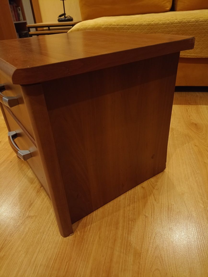 Szafka nocna wenge, dwie szuflady, 46 cm