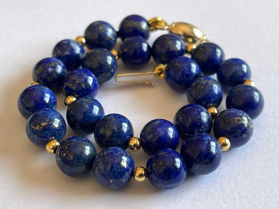 Bracelete-18 quilates (750) ouro - lapislázuli