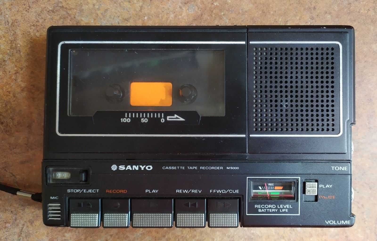 Sanyo M-5000 Rare Vintage przenośny odtwarzacz kasetowy