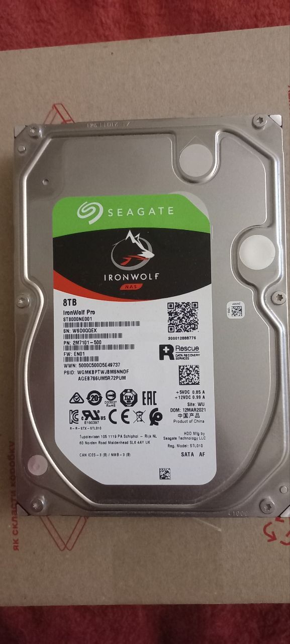 Жорсткий диск Seagate IronWolf Pro 8 TB тест Victoria