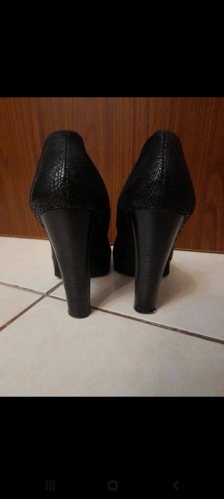 Buty Calvin Klein 39 czarne polysk wysoki obcas szpilki