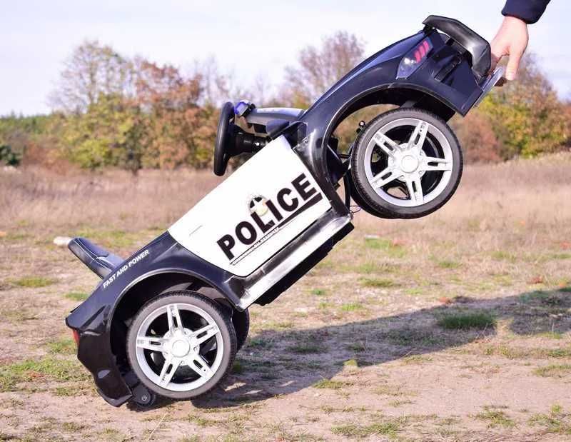Auto Dla Dziecka na Akumulator POLICJA Koguty Dźwięki SYRENY
