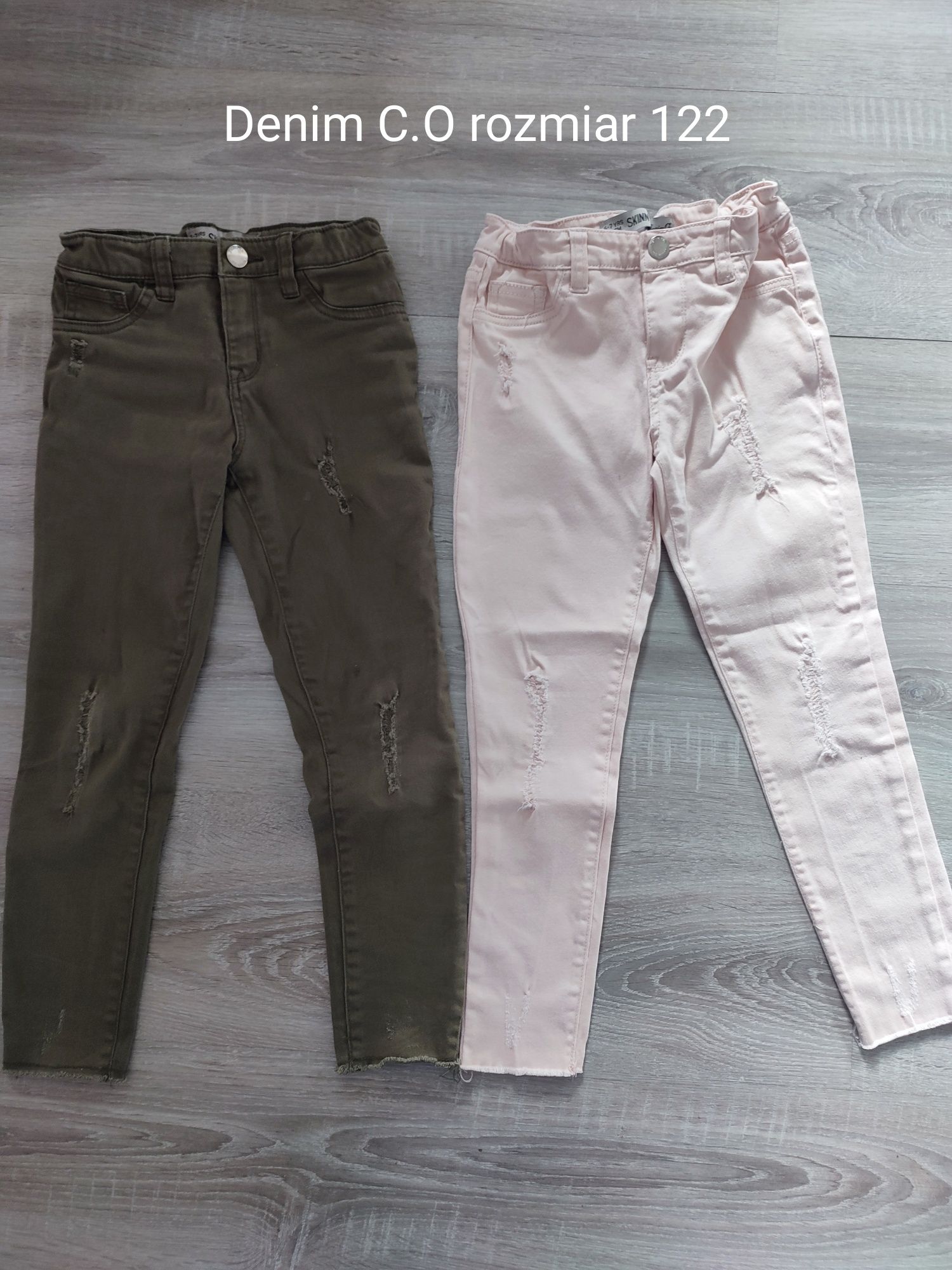 spodnie rurki jeansy Denim. CO dla dziewczynki rozmiar 122 2 pary