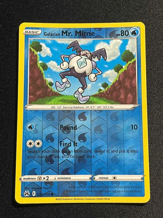Carta Pokémon Galarian Mr Mime 30/159 Crown Zenith