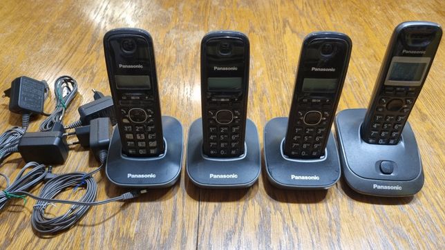 Telefon bezprzewodowy stacjonarny Panasonic KX-TG1611PDH 4 sztuki