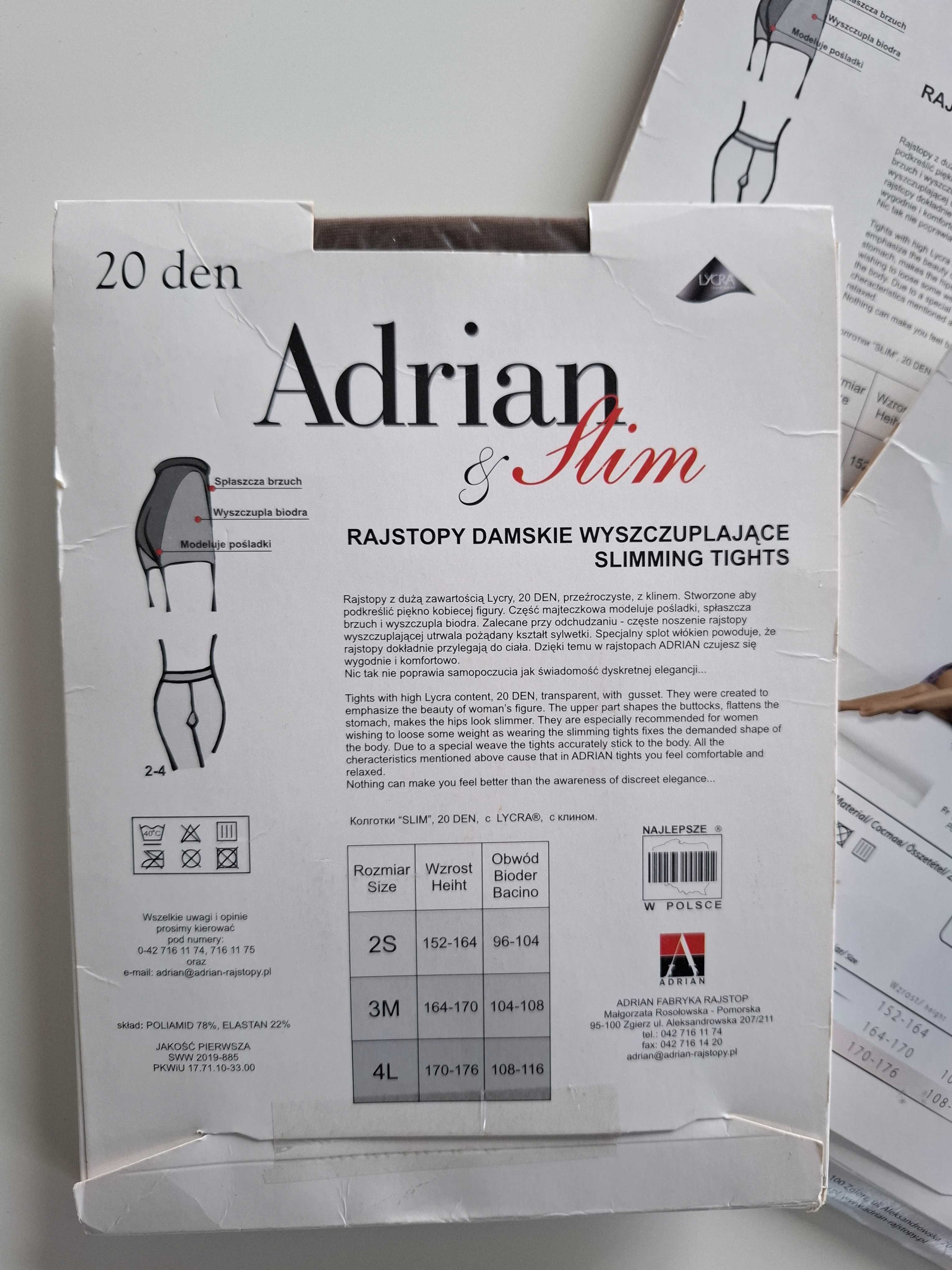 3 pary rajstop: Adrian String 15 DEN + 2x Slim 20 DEN wyszczuplające