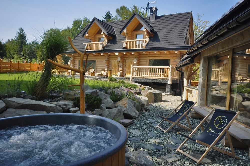 Piękna Luksusowa Chata w górach SPA, 6-21 osób, Sauna, Balia z jacuzzi