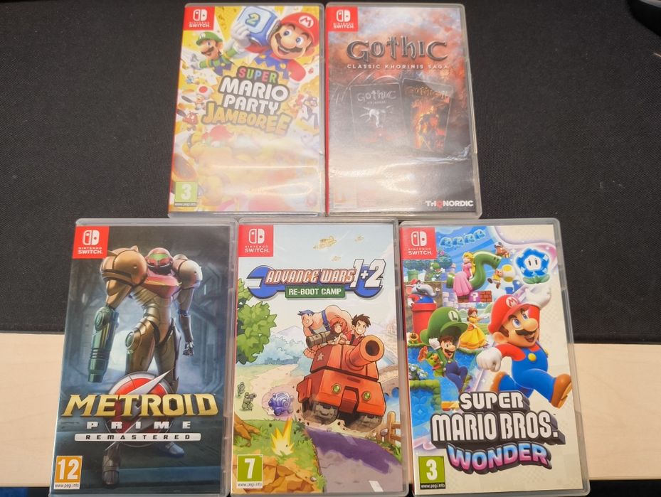 Gry Nintendo Switch - Metroid, Mario, Gothic