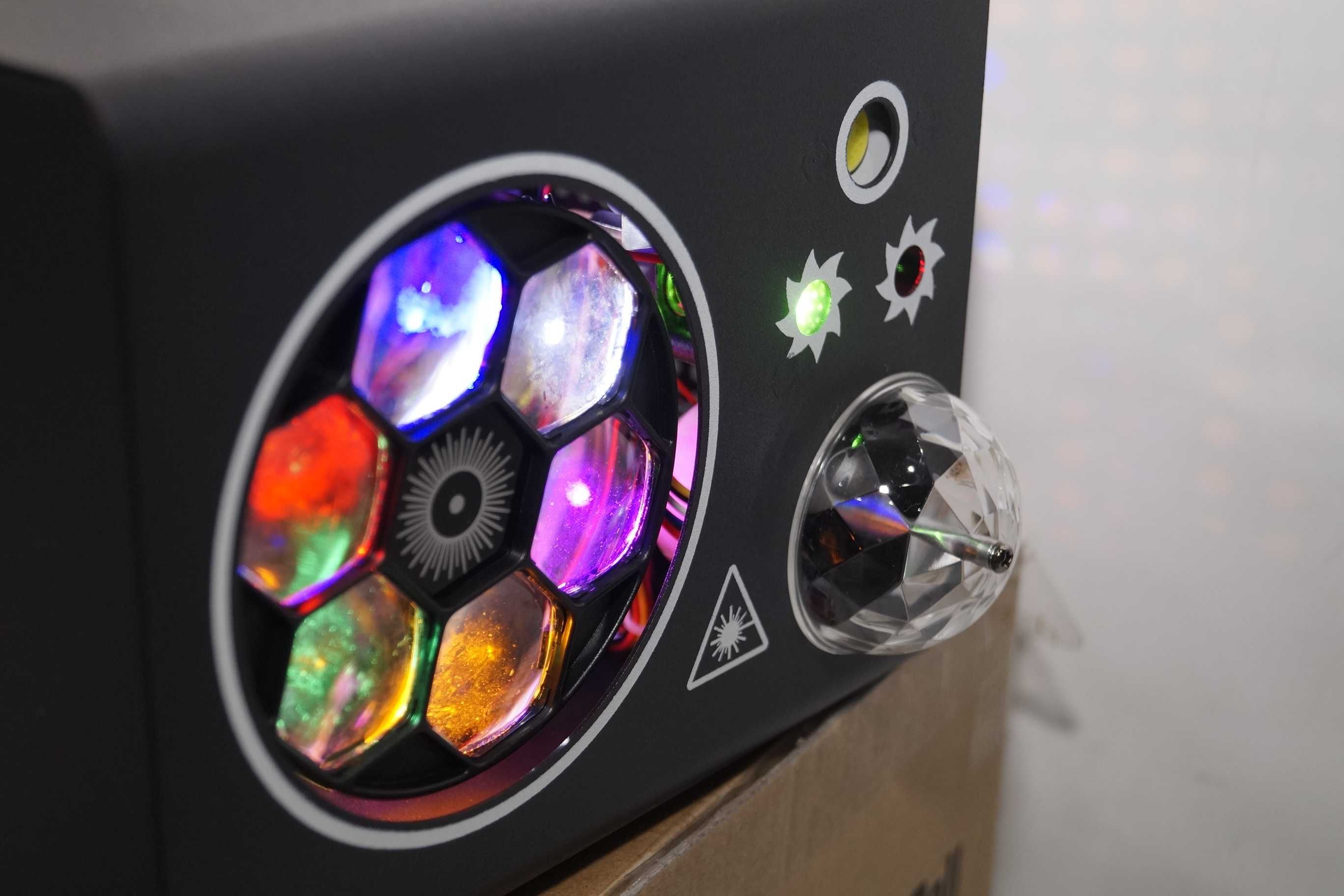 Multiefekt LED Party Box Efekt Disco Laser Magic Ball 4w1 oświetlenie