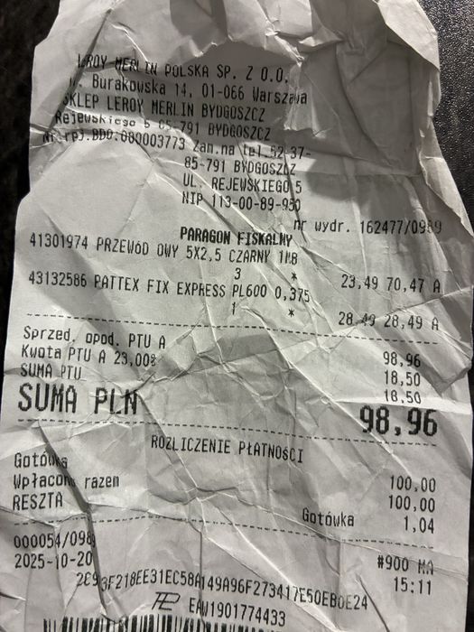 Przewod kabel przewodowy czarny do piekarnika plyty NOWY 3mb 5 x 2,5