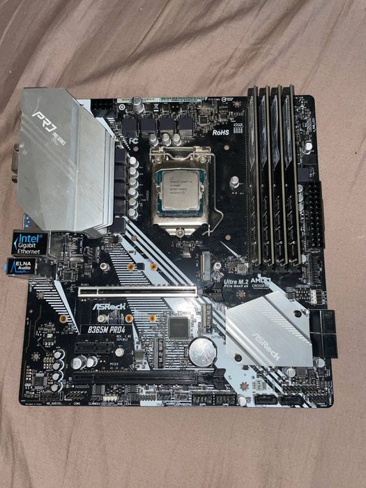Название Материнская плата asrock b365m pro4 + i3 9100f