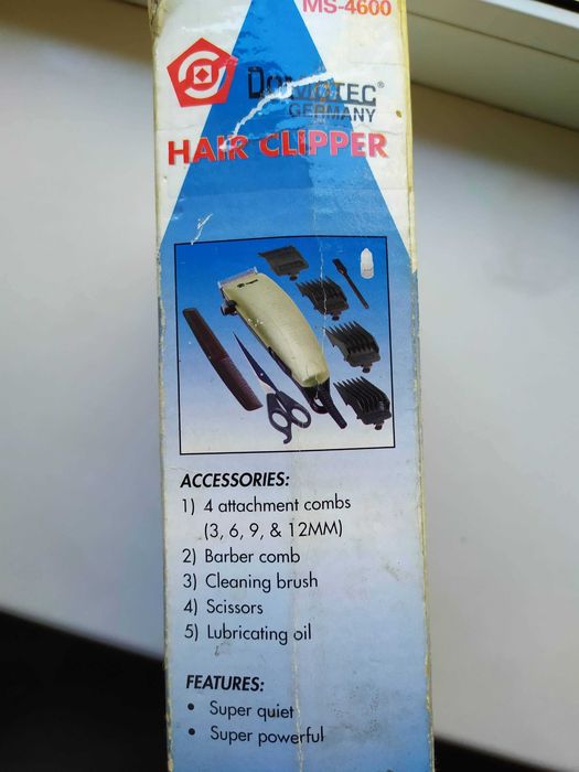 Машинка для стрижки Domotec Germany MS-4600 Насадки 3 6 9 12мм зелена