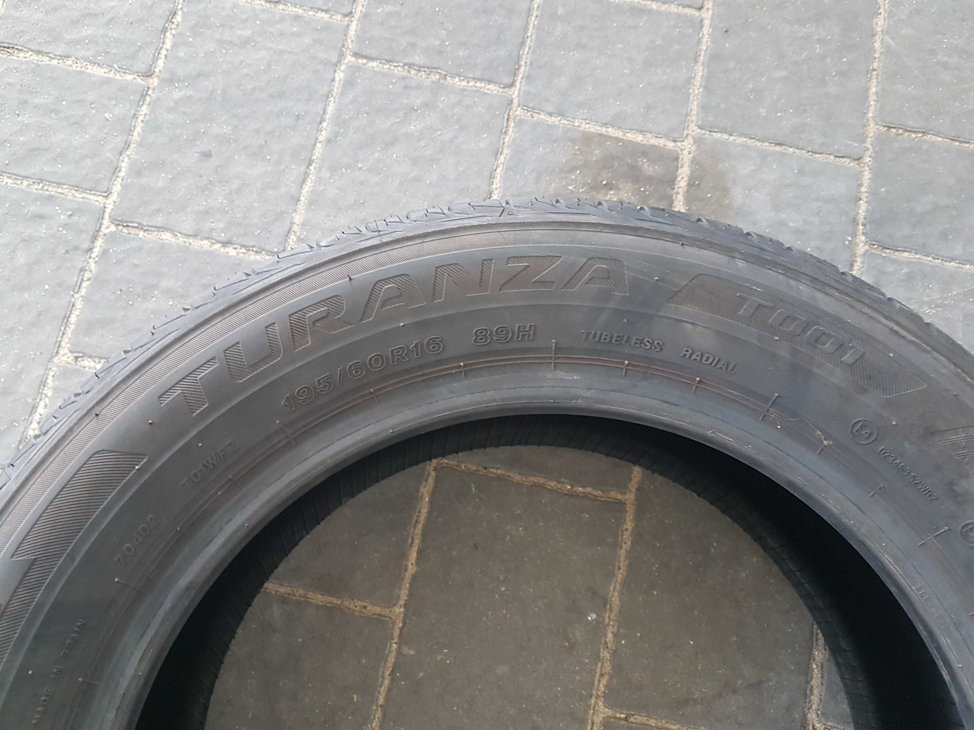 Opony letnie Bridgestone Turanza T001 89H 195/60/16 kpl12