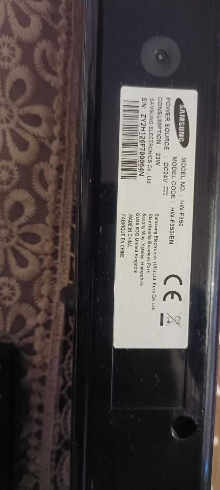 Sounbar samsung hw f350
