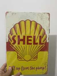 Placa metalica Shell