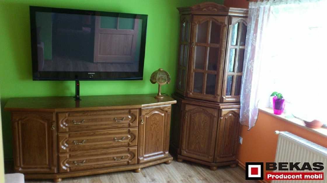 Komoda Witryna Narożna Komplet Mebli Dębowych Salon Producent BEKAS